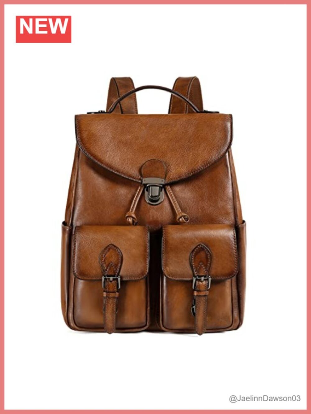Vintage Genuine Leather Backpack Purse Fashion Rucksack Retro Daypack